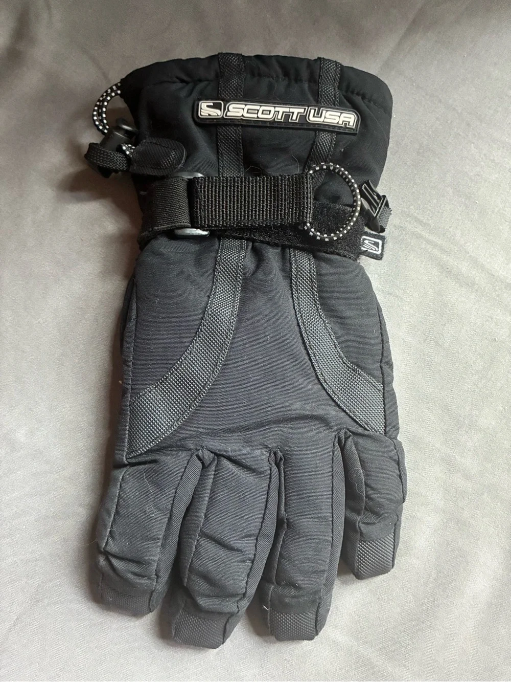 Scott USA Kids Unisex Black Insulated Ski/Snowboard Gloves, Size L